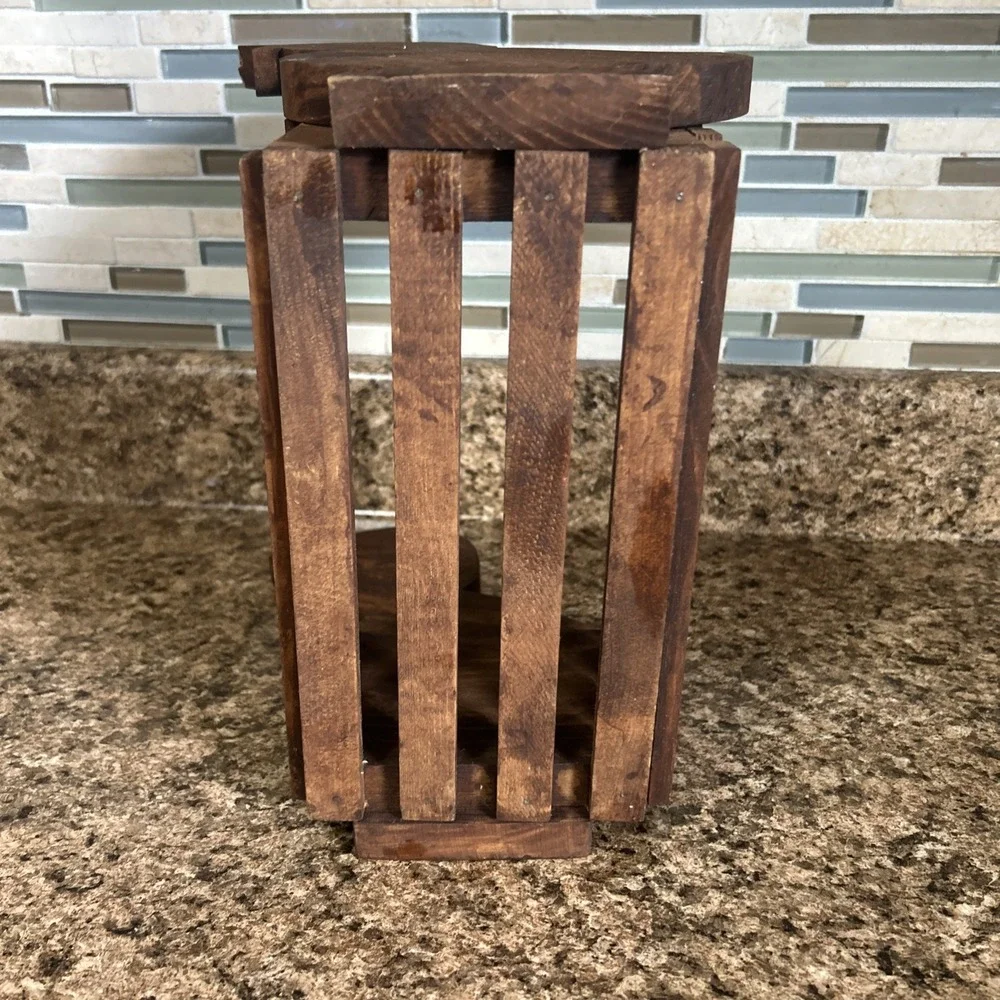 Vintage Chick Basket Storage Decorative Use Wooden Rustic Cottage Retro
